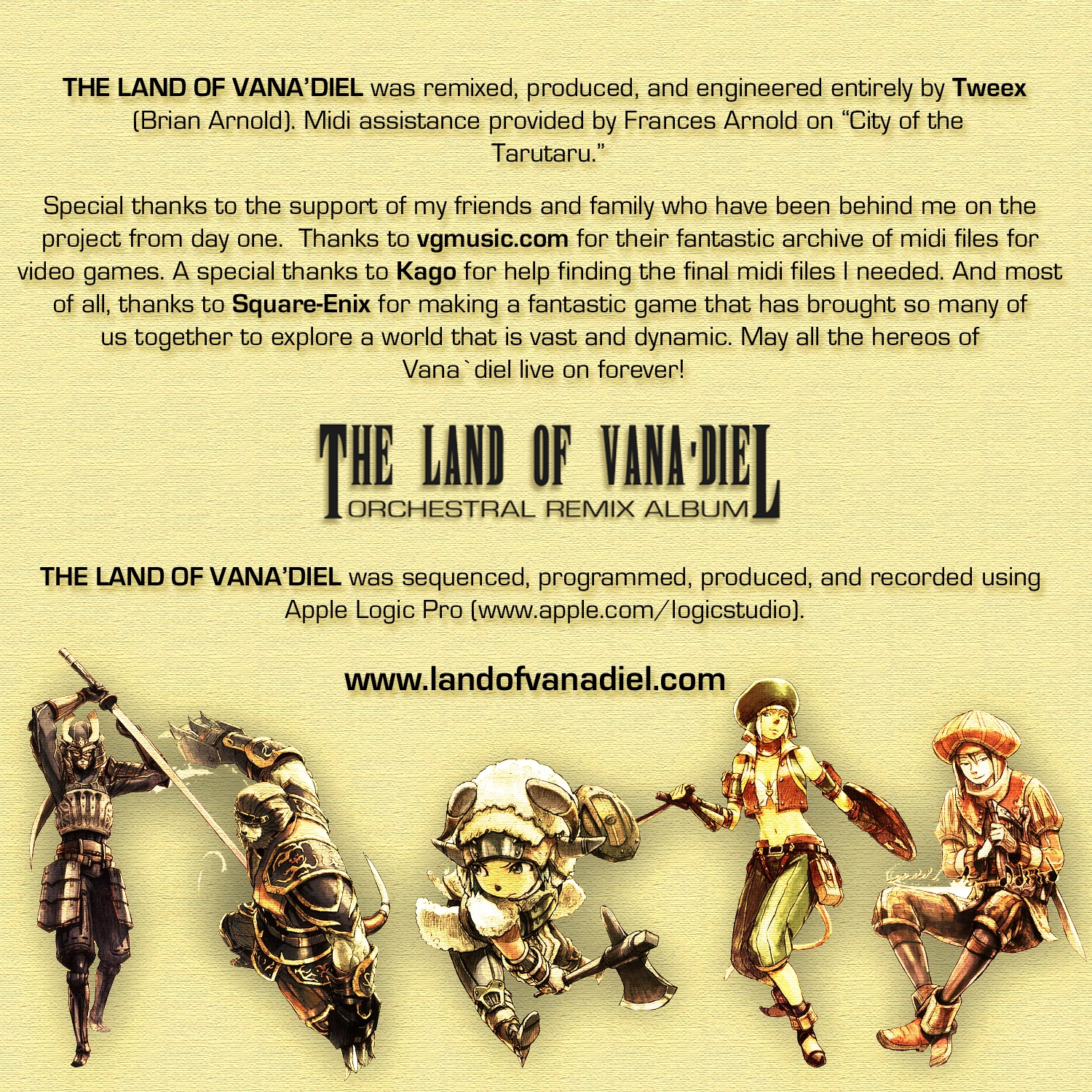 その他 FINAL FANTASY XI W/F:Musicfrom Vana'diel FINAL FANTASY XI Gifts from Vana'diel: Prime Memories